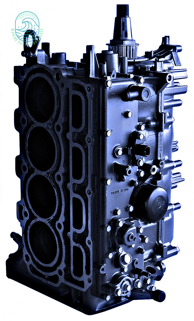 MERC_115HP_4_STR_SHORT_BLOCK__23191__23049 Remanufactured OBR / Mercury & Mariner 1999-2006 75/90 HP 4-CYL 4-Stroke Short Block - Image 1
