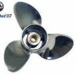 New OEM / BRP Stainless Steel 15H.0.--35 HP, 2-Stroke Thru-Hub Exhaust Outboard Propeller