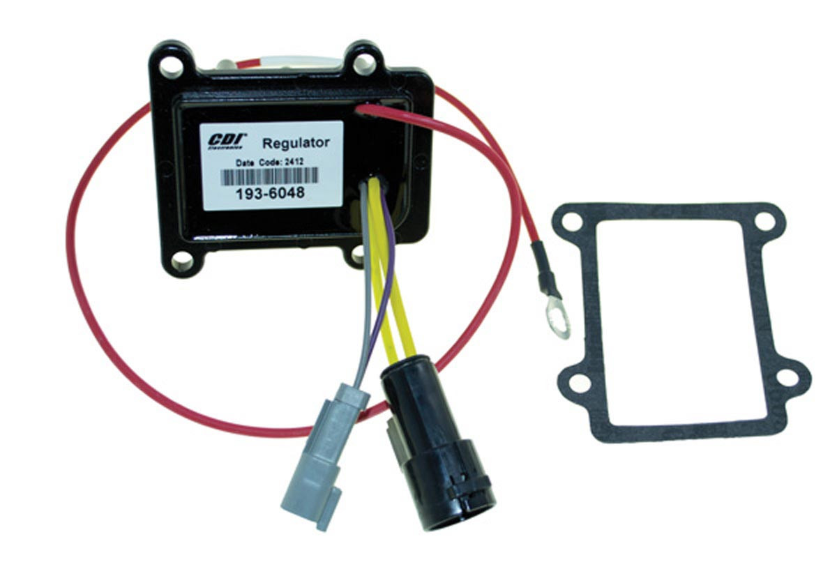 JE_Rectifier_193-6048__60120 New CDI / Johnson & Evinrude 1996-2004 90-175 HP 60° 35 Amp Rectifier/Regulator – Replaces #586048 - Image 1